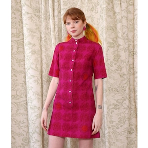1960s Marimekko mod minidress XS, Maruna print by Annika Rimala 1962