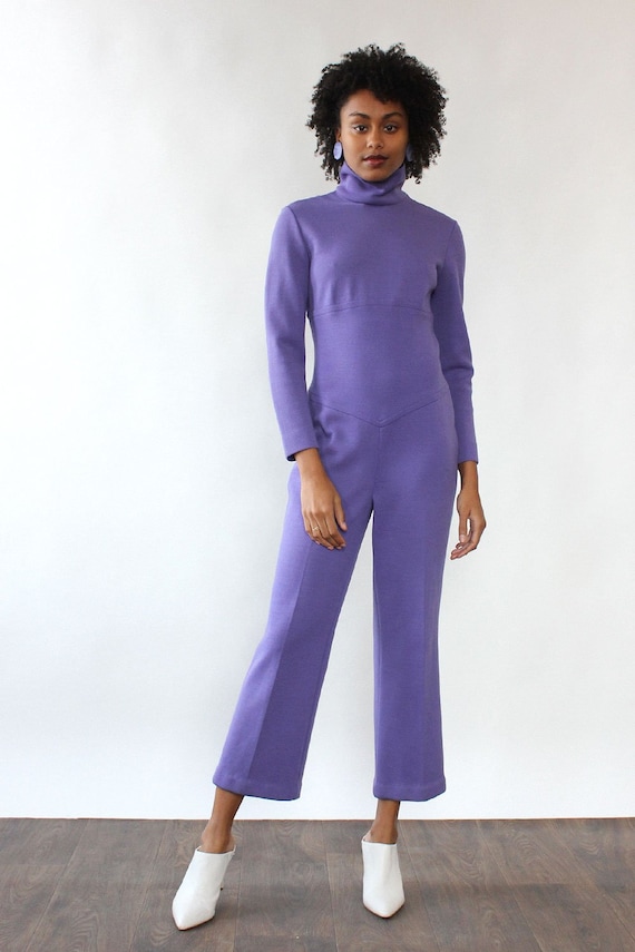 Orchid Knit Jumpsuit M • 60s Jumpsuit • Vintage Ju