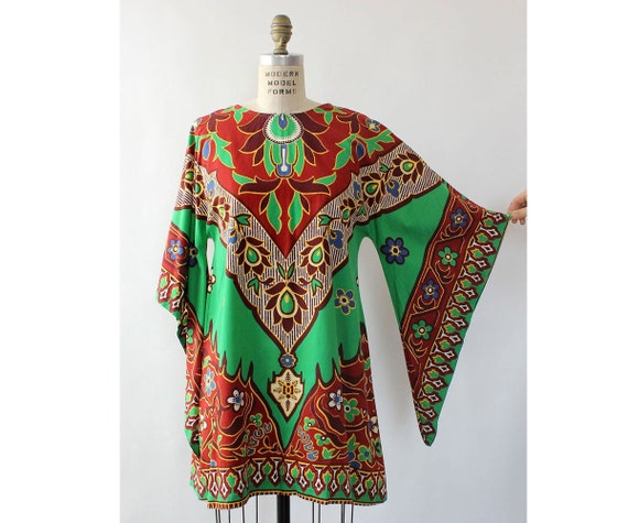 Earth Angel Sleeve Mini Dress S/M • 60s Mini Dress