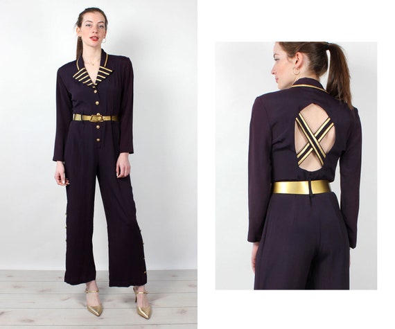 Captain Crossback Jumpsuit S/M • 90s Jumpsuit • Vi