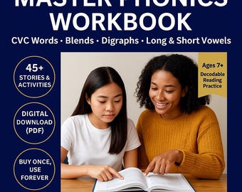 Decodable Phonics Story Book: ESL & Struggling Readers (PDF Download) Ages 8+