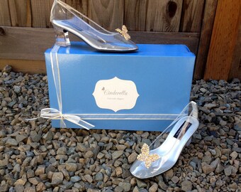 glass slipper prom shoes