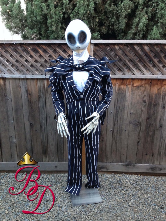 Jack Skellington Latex Mask Gloves Halloween Nightmare Before Christmas Costume