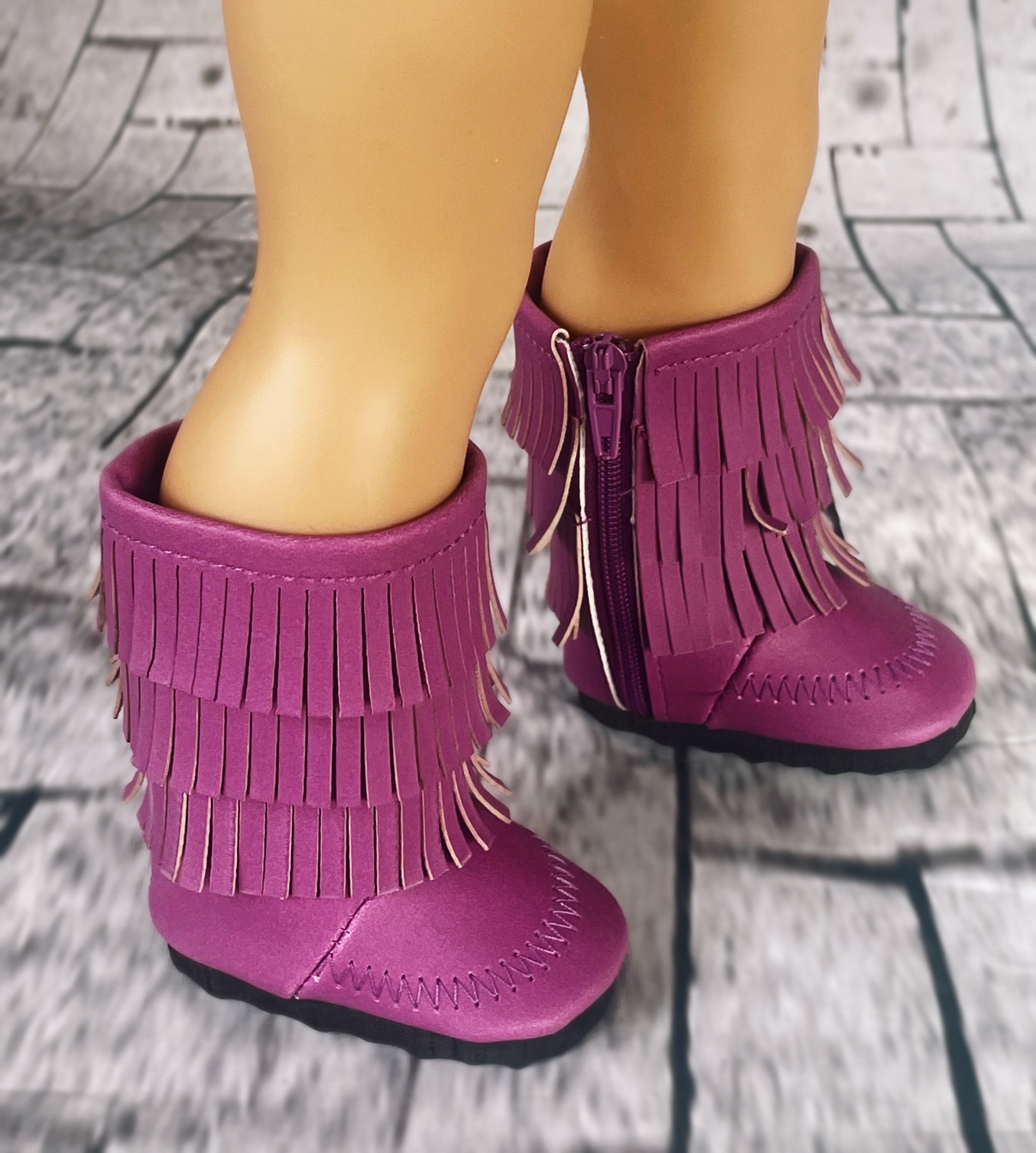Little girl fringe clearance boots