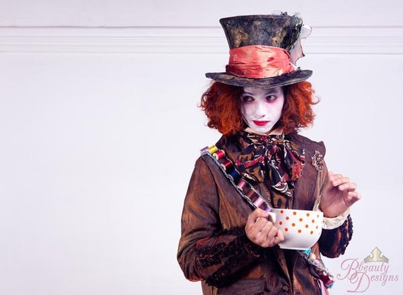 Alice In Wonderland Mad Hatter Mens Adult Fancy Dress Halloween