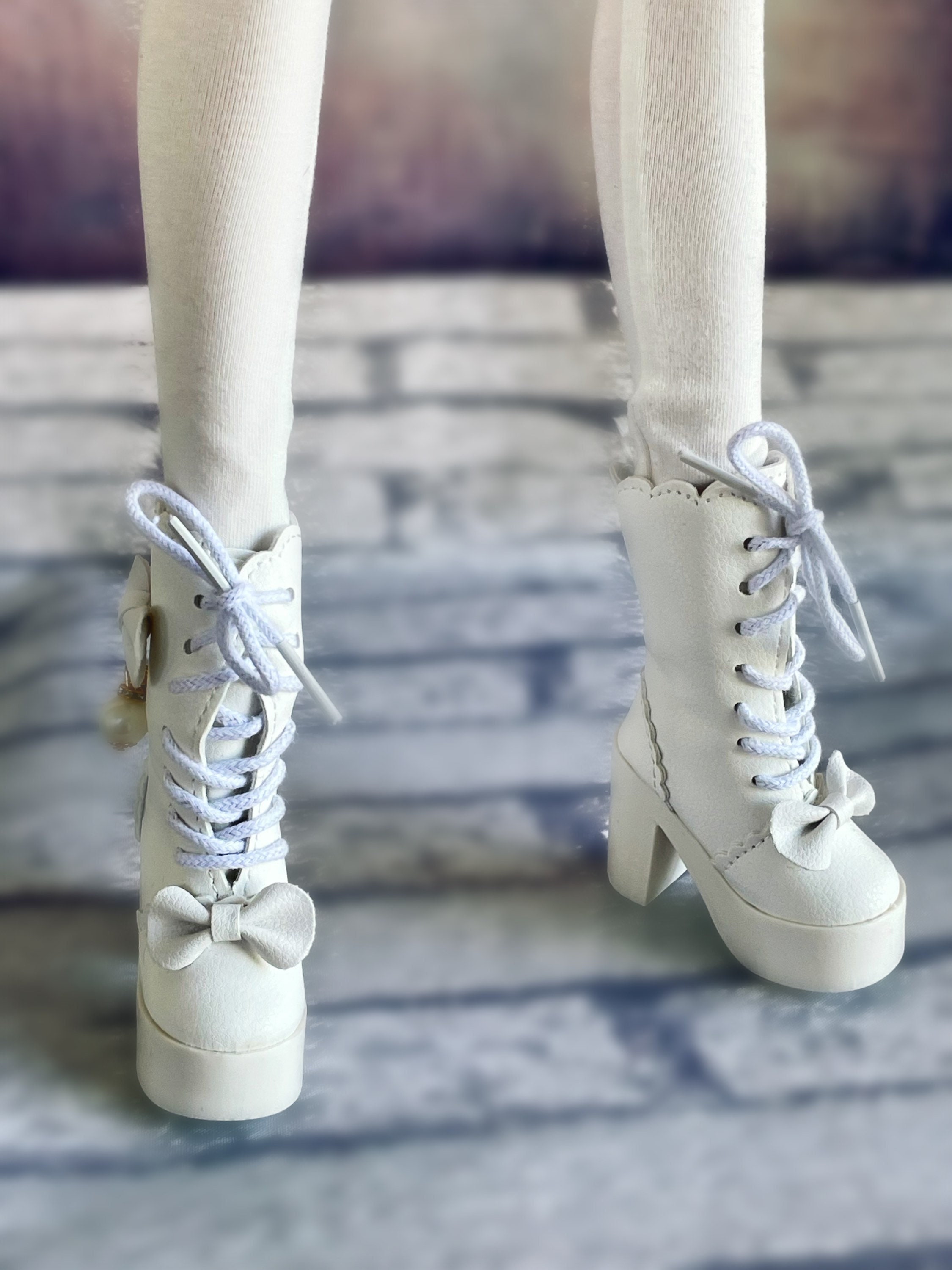 White Platform Boots - Etsy
