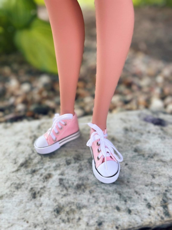 Sneakers in lichtroze schoenen Canvas voor 1/3 BJD en Smart - Etsy Nederland