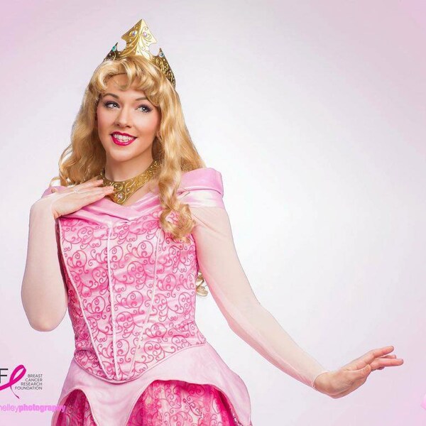 Sleeping Beauty Adult Costume 2013 Styled Metal Crown & Necklace Set Swirl Embellished Crystals