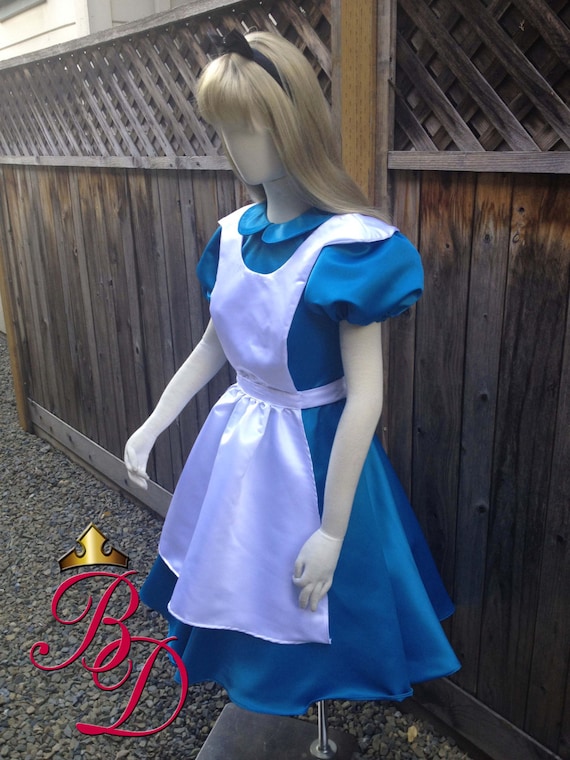 ALICE in Wonderland Dress Alice in Wonderland Custom Costume, Blue