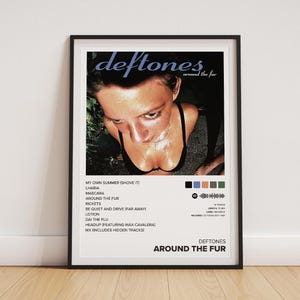 Póster de Defttones / Portada del álbum "Around the Fur" / Arte mural para sala de música, 1997 (sin marco)