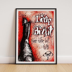 Póster de Limp Bizkit / Billete de tres dólares, chicos / Arte mural para sala de música, 1997 (sin marco)