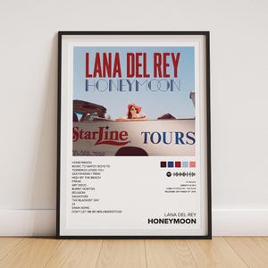 Poster di Lana Del Rey / Copertina dell'album Honeymoon / Decorazione murale per la sala musica 2015 (senza cornice)