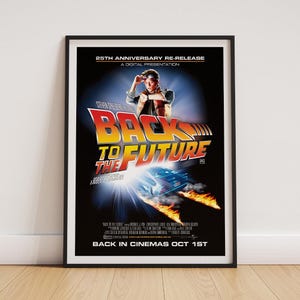 Poster di Ritorno al Futuro / Poster da parete di film retrò / Stampa di film anni '80 V1 (senza cornice)