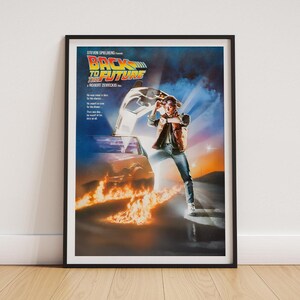 Poster di Ritorno al Futuro / Poster da parete di film retrò / Stampa di film anni '80 V2 (senza cornice)