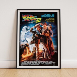 Ritorno al futuro III 3 Poster / Arte murale di film retrò / Stampa di film anni '80 V1 (senza cornice)