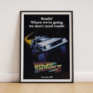 Poster di Ritorno al Futuro II 2 / Poster da parete di film retrò / Stampa di film anni '80 V4 (senza cornice)