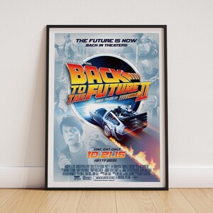 Poster di Ritorno al Futuro II 2 / Poster da parete di film retrò / Stampa di film anni '80 V5 (senza cornice)