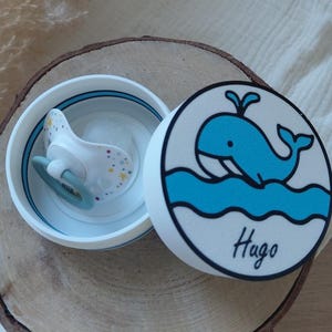 Personalized Baby Whale Pacifier Case | BPA-Free Silicone Pacifier Case | Practical Baby Gift | Personalized Pacifier Case |
