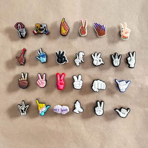 Gesture Shoe Charms - Shaka Sign Charms for shoes clogs - Clog Charm Pin Badge - Handmade Charms for gift - Birthday Gift