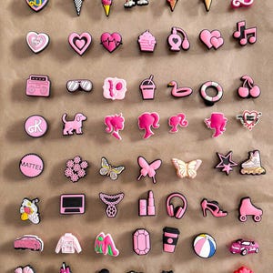 Pink Girl Cute Shoe Charms - Cute Charms for shoes clogs - Clog Charm Pin Badge - Handmade Charms for kids gift - Birthday Gift For Her She