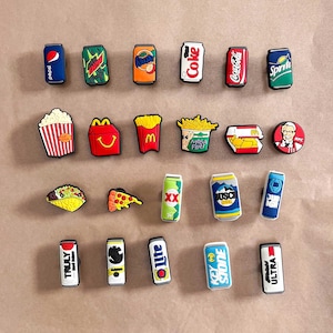 Coke Cole Beer Drink KFC Shoe Charms - Cute Charms for shoes clogs - Clog Charm Pin Badge - Handmade Charms for kids gift - Birthday Gift