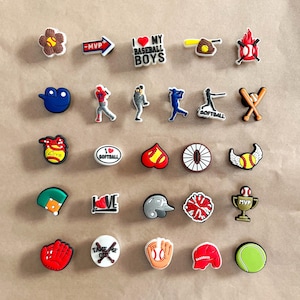 Baseball Schuhanhänger - Sport Anhänger für Schuhe Clogs - Clog Anhänger Pin Abzeichen - Handgefertigte Anhänger für Geschenk - Geburtstagsgeschenk Vatertagsgeschenke