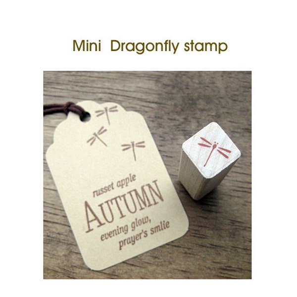 Mini Dragonfly Rubber Stamp