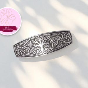 Classic Tree of Life Clip | Celtic Flower Hairpin | Wiccan Hair Accessories | Tiara Style Barrette | Women Girls Gift Idea