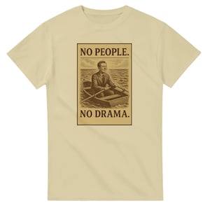No People, No Drama T-Shirt - Casual Heavyweight Cotton Tee, Perfect for Everyday Wear