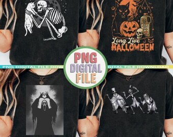 Halloween Gothic PNG Bundle, Haunted Mansion Hitchhiking Ghosts Skeleton Cat, Ghost Heart Hands Long Live, Digital Download, Sublimation PNG