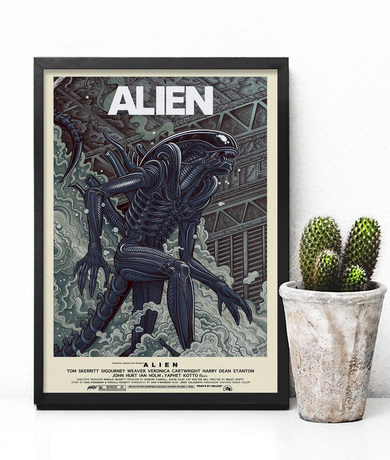 Alien Movie Posters, Sci-fi Horror Canvas, Xenomorph Wall Art, 1979 ...