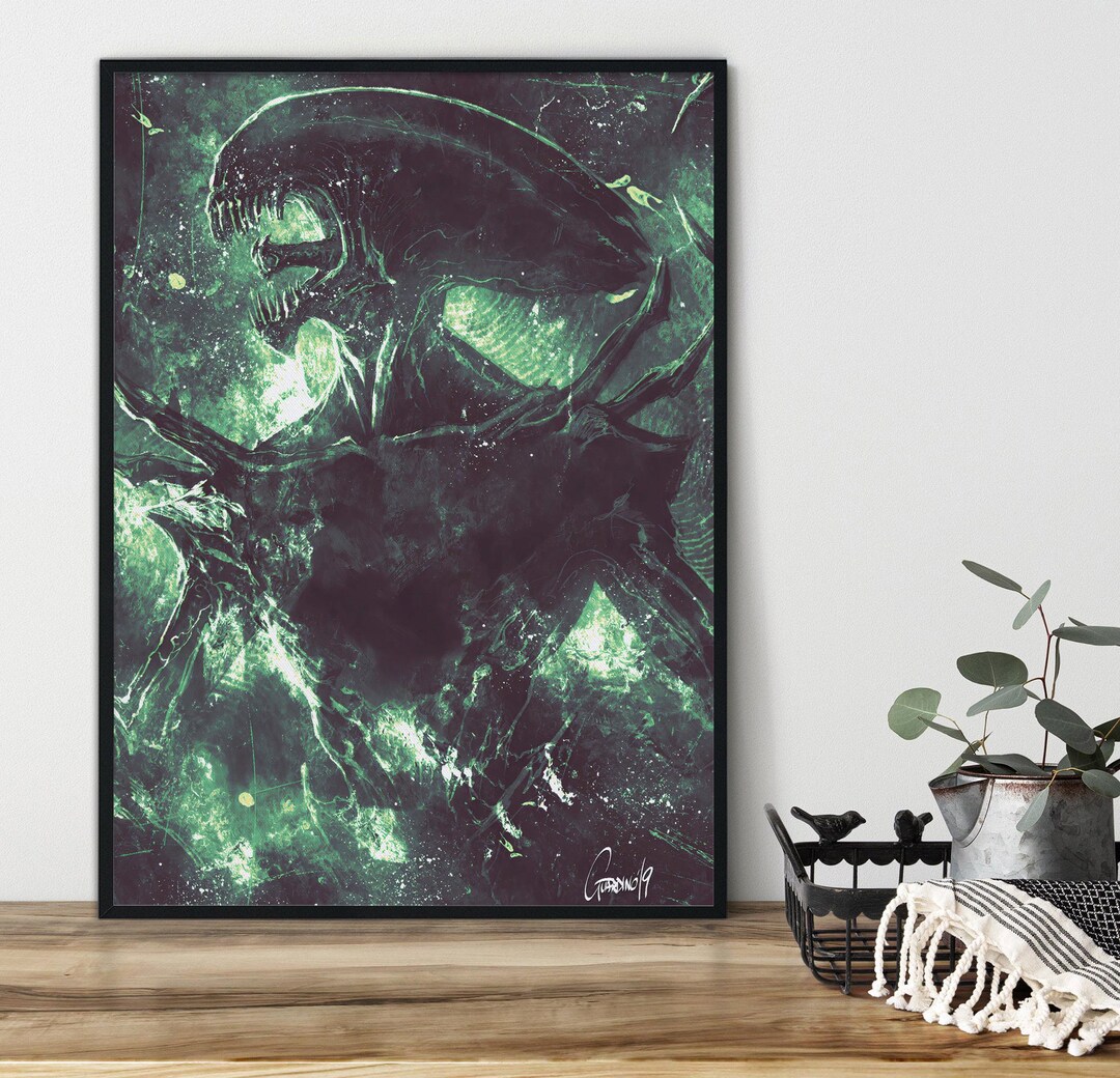 Xenomorph Alien Movie Fan Canvas, Horror Sci-fi Posters, Gift for ...