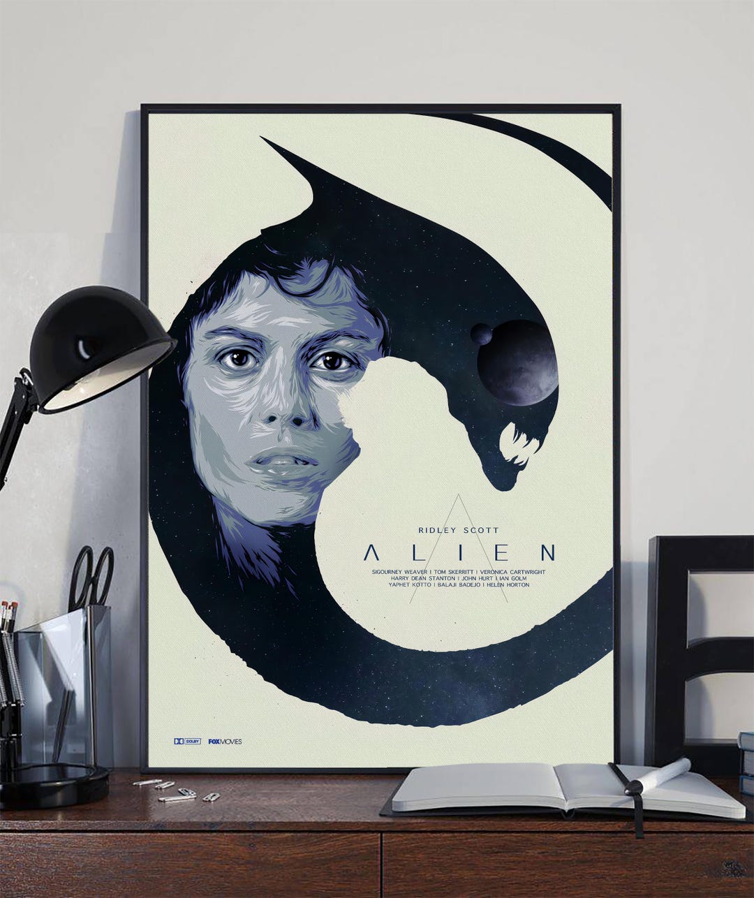 Alien Movie Fan Posters, for Sci-fi Horror Hobby Lover Canvas, Ellen ...