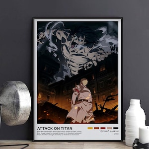 Action Anime Wall Art – Epic Manga Style Posters, Japanese Animation Inspired Print Canvas, Heroic Battle Scene Artwork, Gift Anime Lovers.