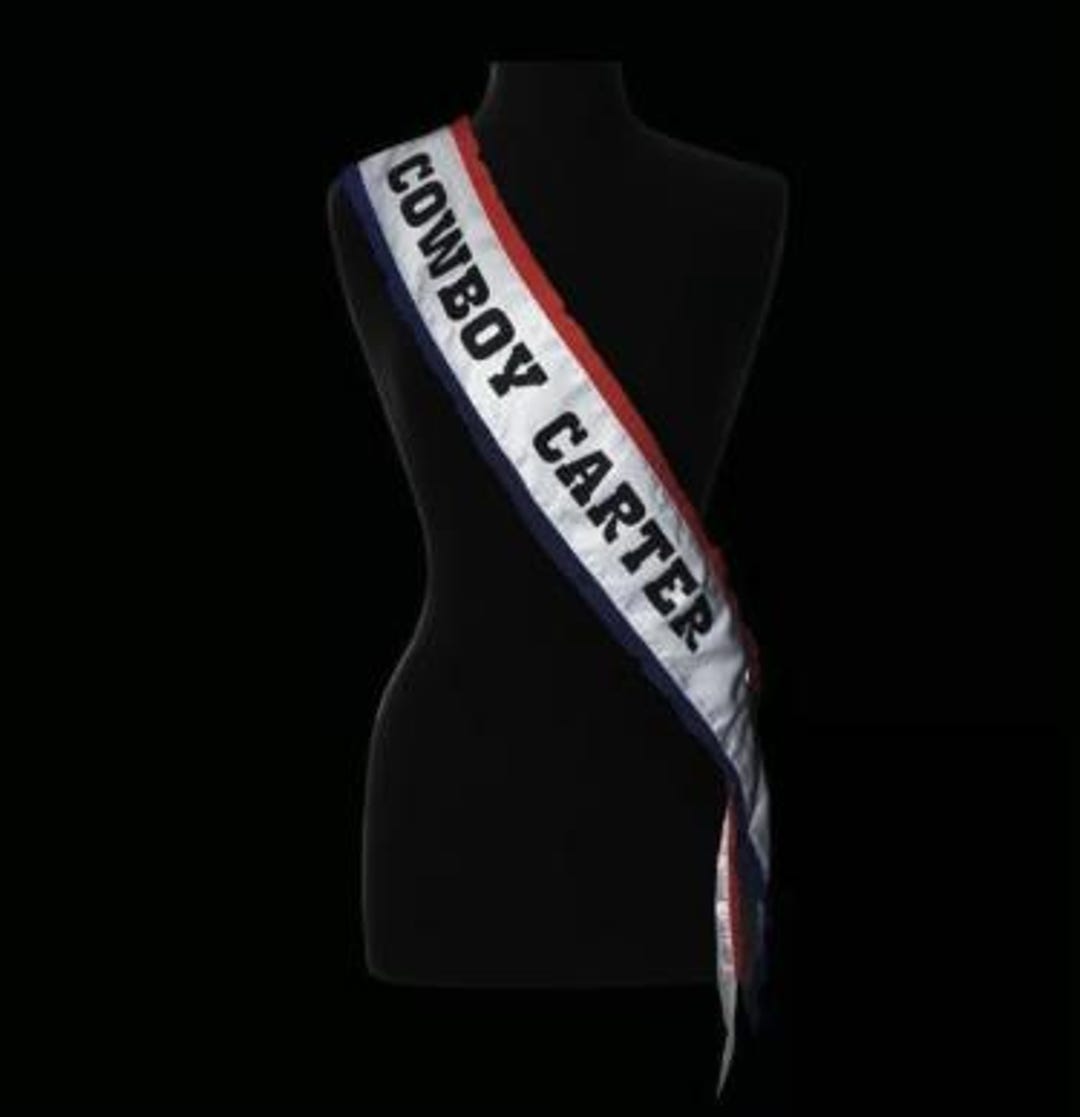Cowboy Carter Sash – Beyoncé Inspired Ribbon - Etsy