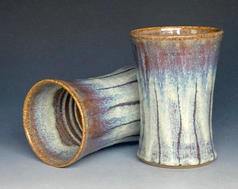 Pair of Ice Tea Cup Tumblers Pottery Cups Stoneware Ceramic Cup Handmade