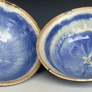 Pair of Stoneware Ceramic Bowl Pottery Serving Bowl A