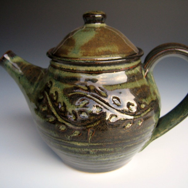 Teapot Green Glaze