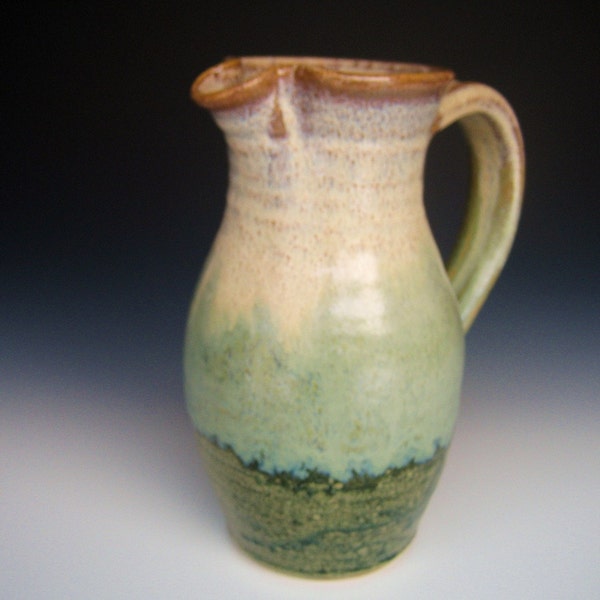 Pitcher Jug Medium Flower Vase Cream Glaze