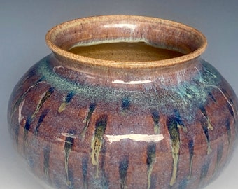 Vaso da fiori in gres fatto a mano: ceramica con smalto unico