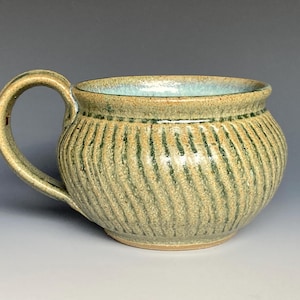 Textured Pottery Mug Stoneware Ceramic Coffee Cup Handmade Mug