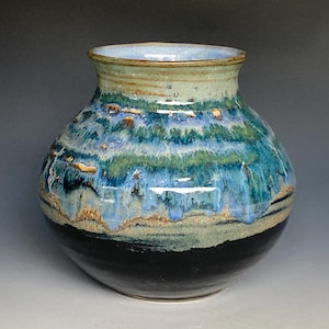 Pottery Vase Stoneware Flower Vase Handmade Ceramic Vase