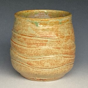 Handmade Stoneware Tea Cup: Pottery Coffee Mug, 12 oz