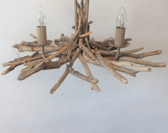White Water Natural Driftwood Rustic Chandelier White Water Natural Driftwood Rustic Chandelier