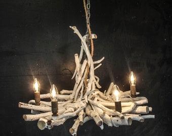 White Water Natural Driftwood Rustic Chandelier White Water Natural Driftwood Rustic Chandelier