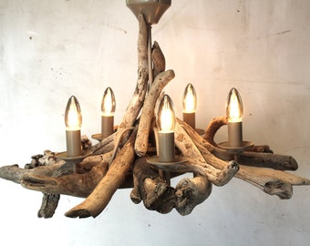 White Water Natural Driftwood Rustic Chandelier White Water Natural Driftwood Rustic Chandelier