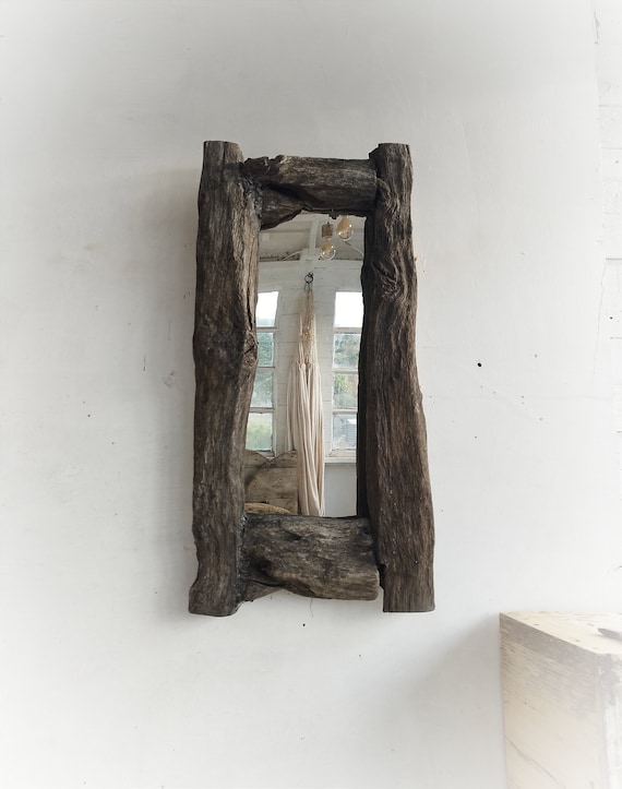 Rustic Bleached Driftwood Mirror Rustic Bleached Driftwood Mirror