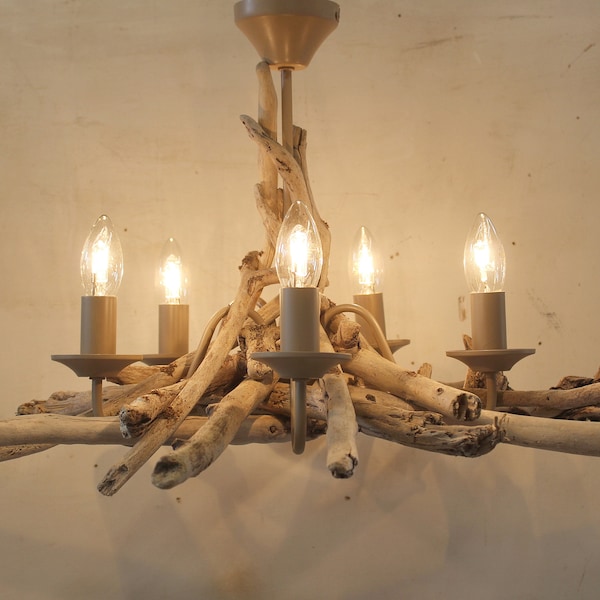 Driftwood Chandelier Etsy
