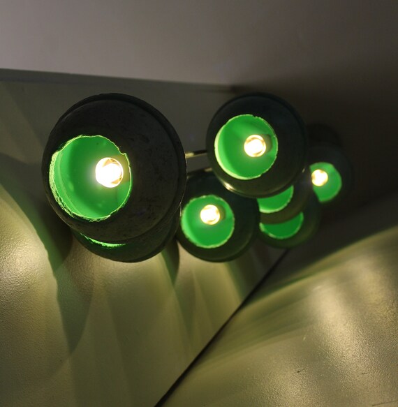 Upcycled Chandelier Corner Light 7 X 1 5 Watt Buoy Led Lamp Etsy