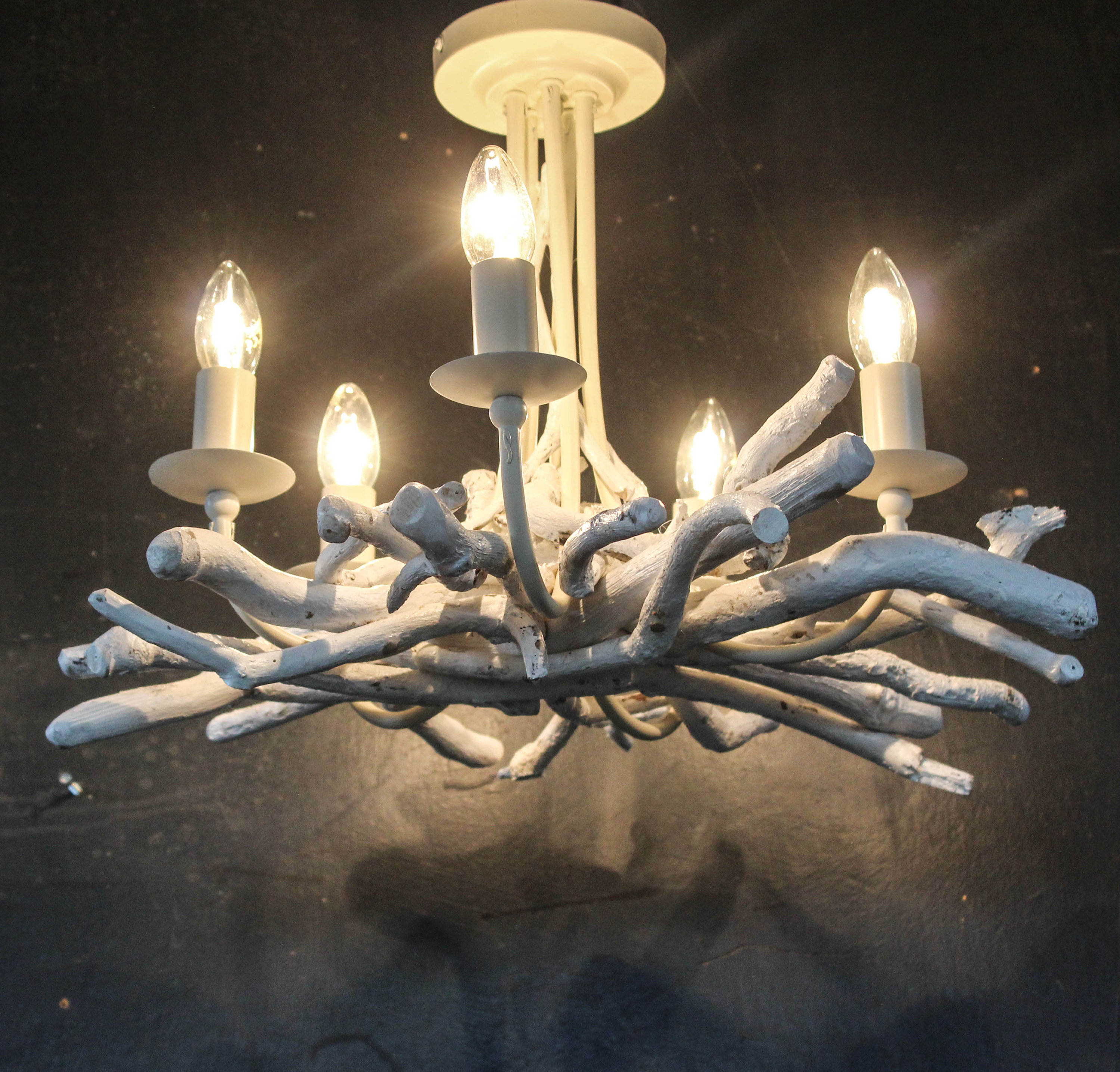 White Washed Driftwood Chandelier Driftwood Light Fitting White 3 5 Light Chandelier White Washed Pendant Drift Wood Chandelier Etsy